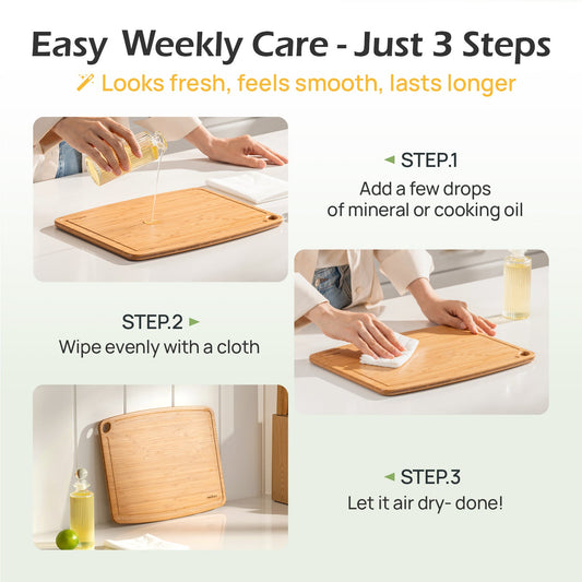 🧽 How to Care for Your KEECHEE Bamboo Cutting Board: Keep It Beautiful, Naturally