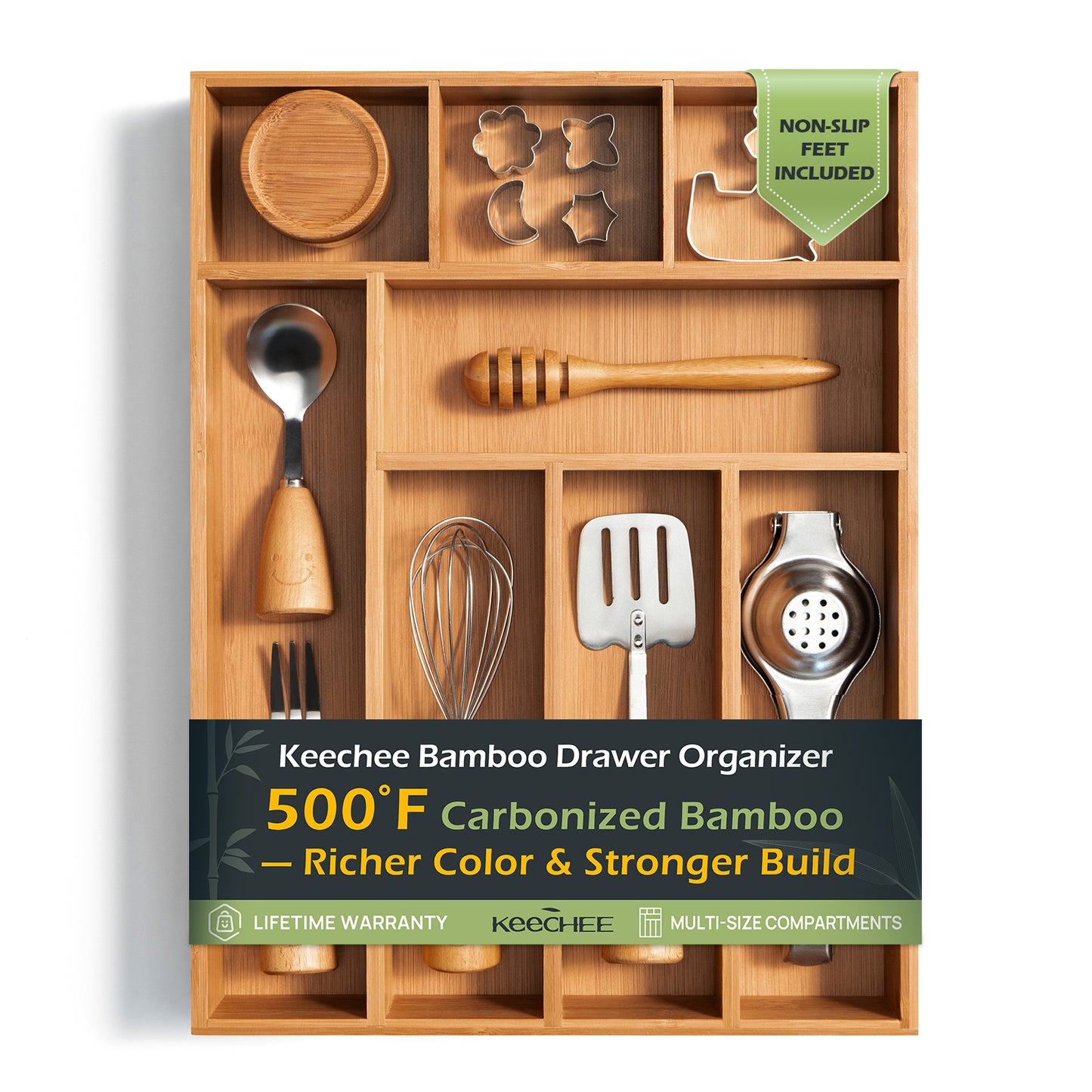 KeeCHEE® 8 Slots Silverware Organizer