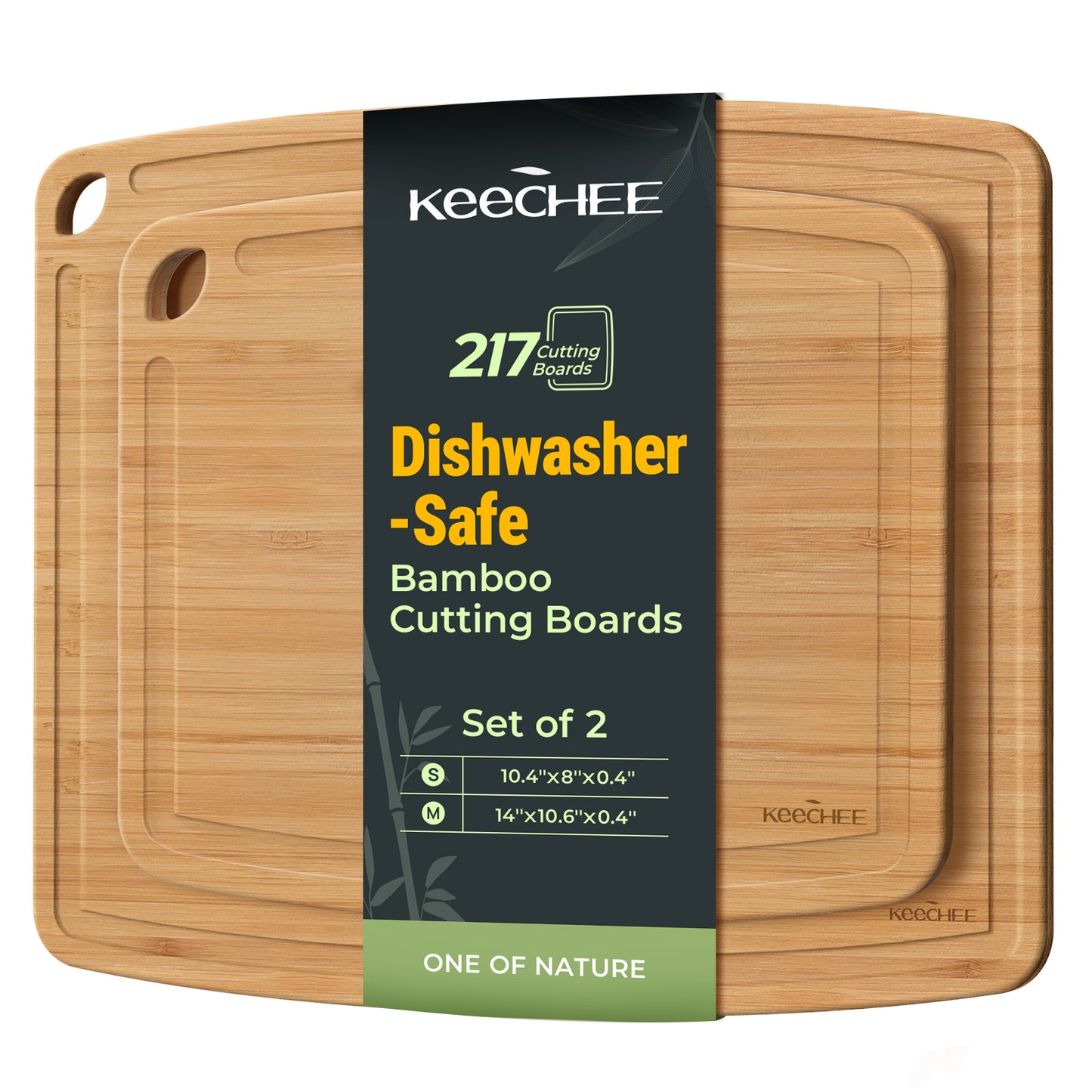 KeeCHEEยฎ Dishwasher Safe Bamboo Cutting Boards