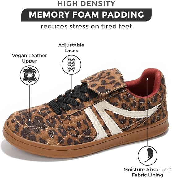 Women Footwear Lace Up Fashion Sneakers - Non-Slip Comfortable Trendy Shoes (Madrid)