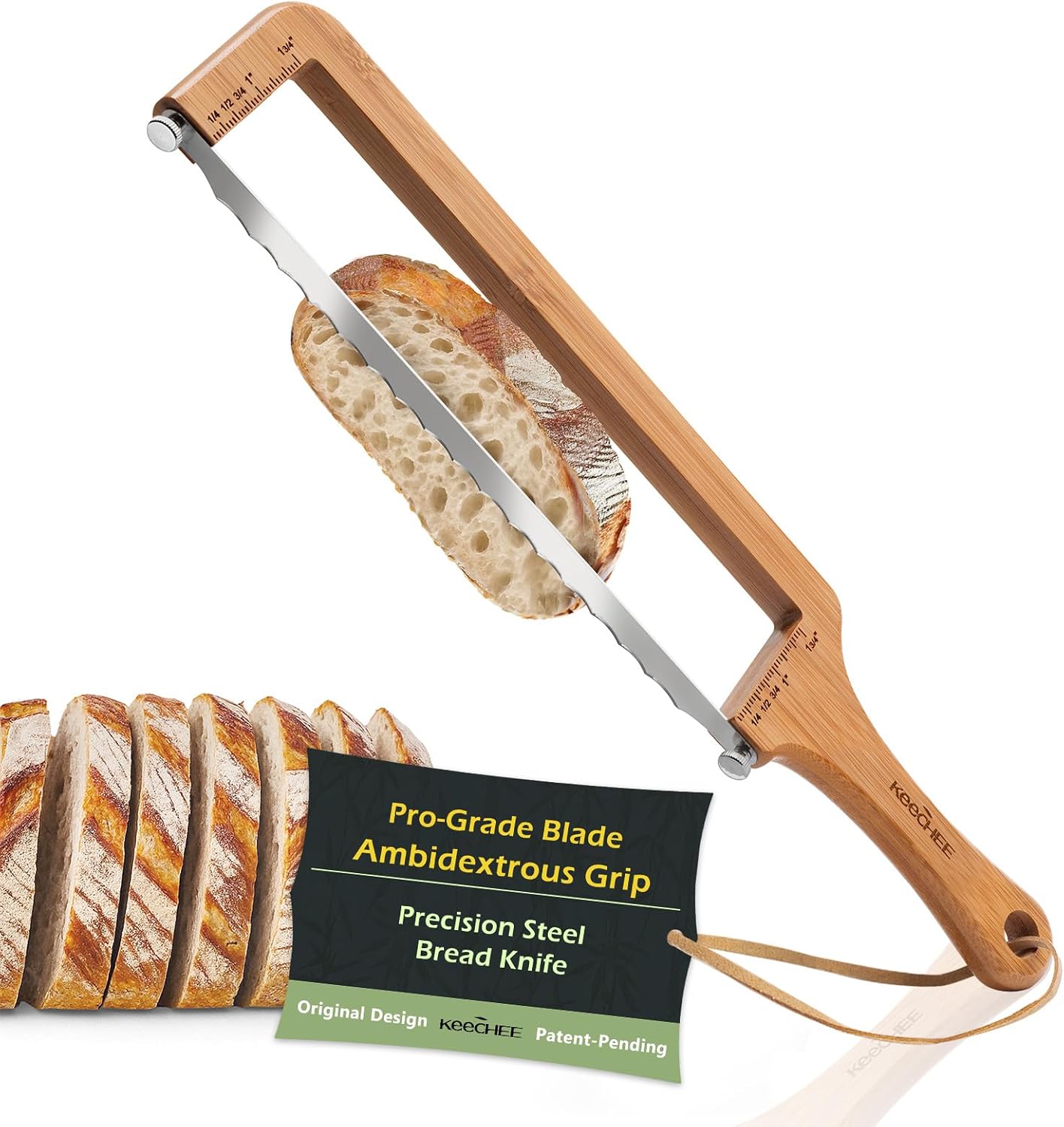 KeeCHEE® verstellbarer Brotschneider für hausgemachtes Brot