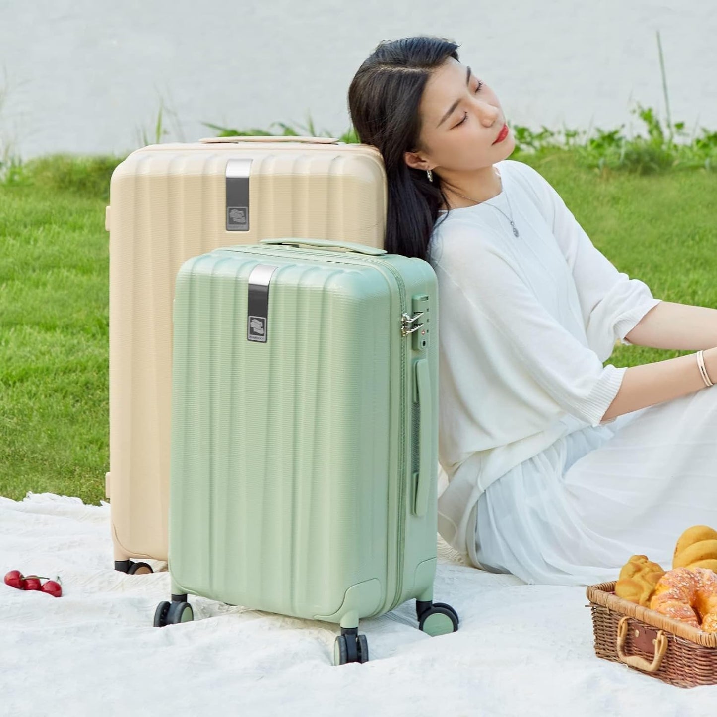 20 Inch Carry On Luggage 22x14x9 Rolling Suitcase Travel Luggage Bag