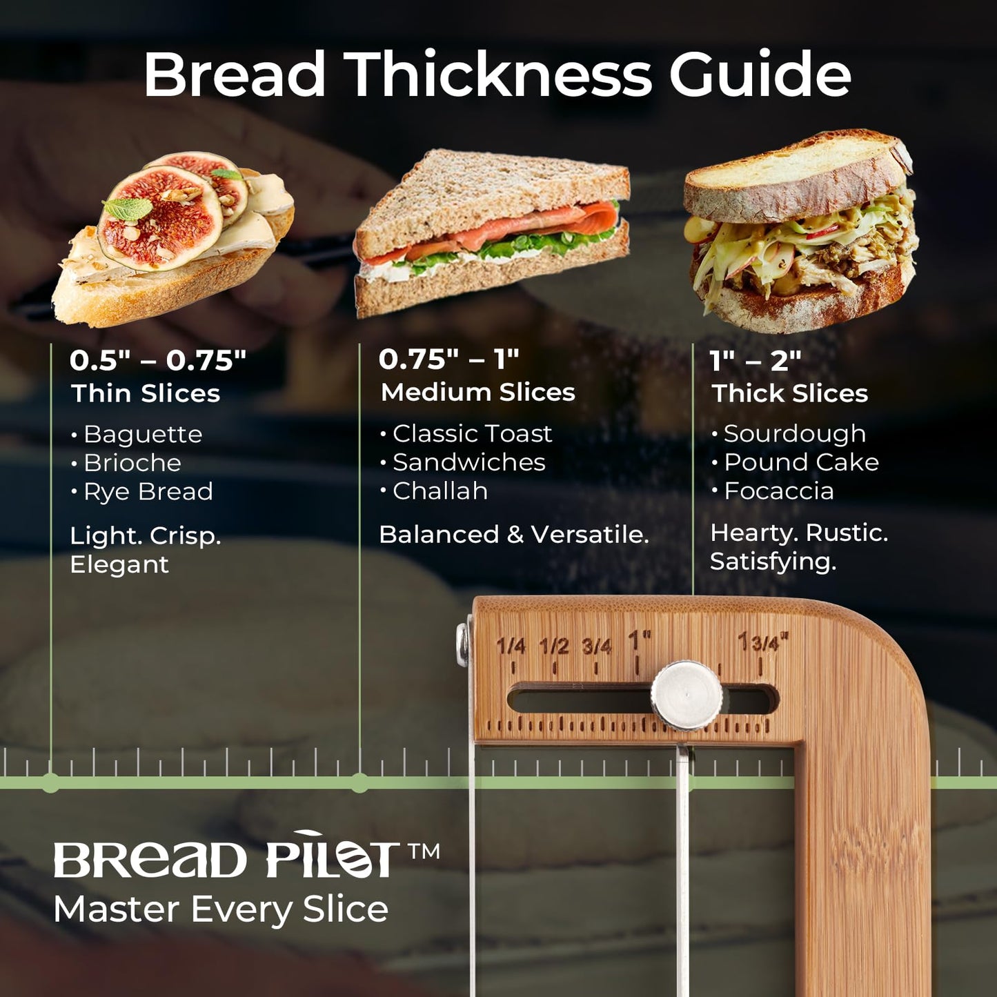 KeeCHEE® verstellbarer Brotschneider für hausgemachtes Brot