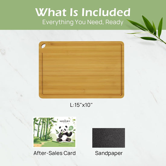 KeeCHEEยฎ Extra Large Natural Bamboo Cutting Board For Kitchen
