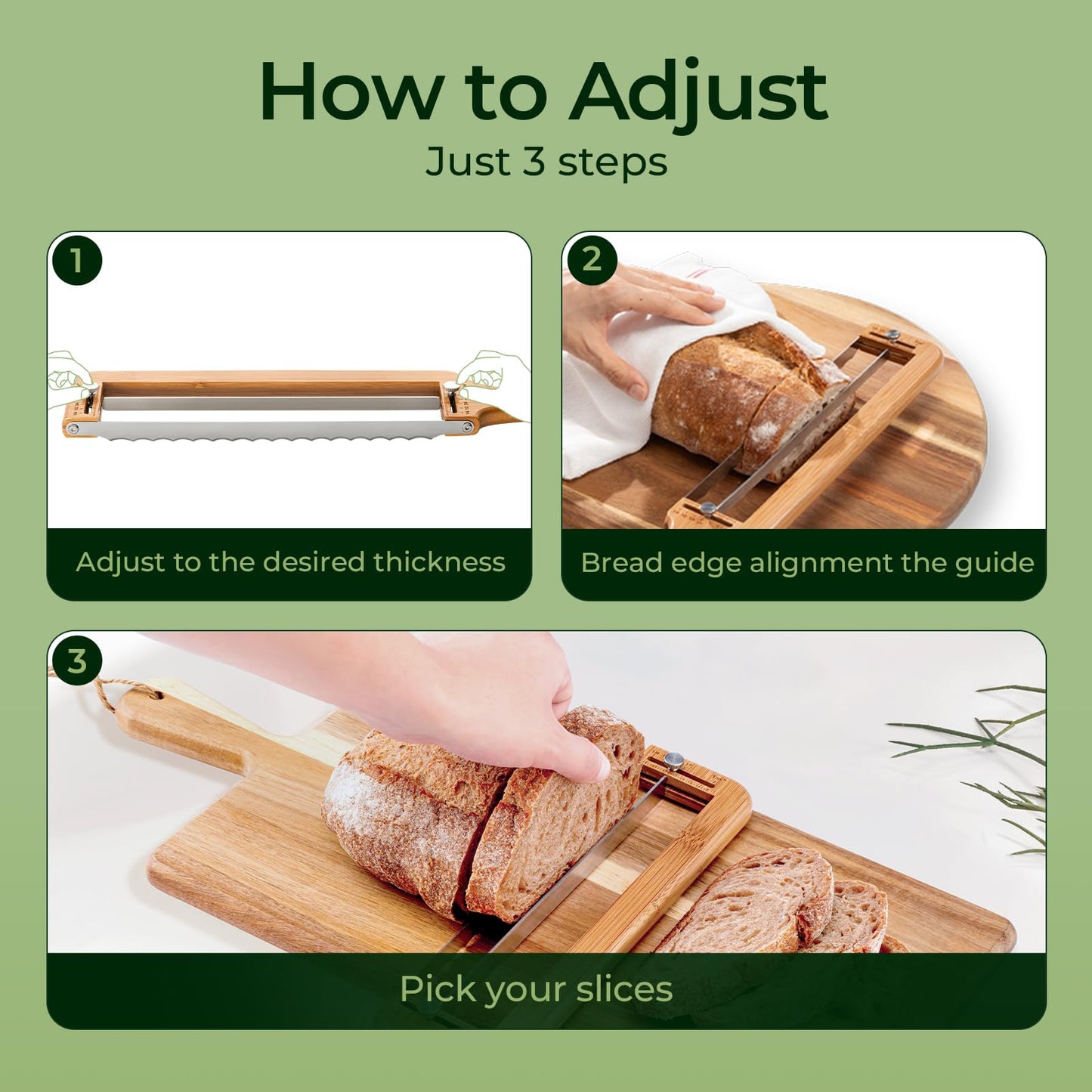 KeeCHEE® verstellbarer Brotschneider für hausgemachtes Brot