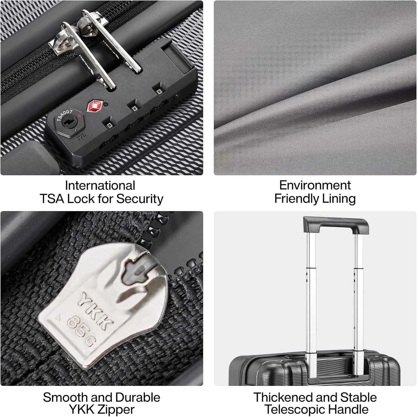 20 Inch Carry On Luggage 22x14x9 Airline Approved Lightweight Suitcases Luggage Bag