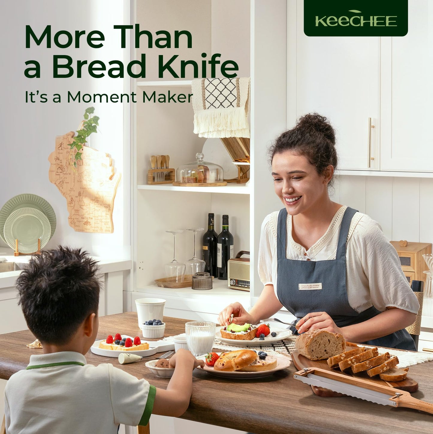 KeeCHEE® verstellbarer Brotschneider für hausgemachtes Brot