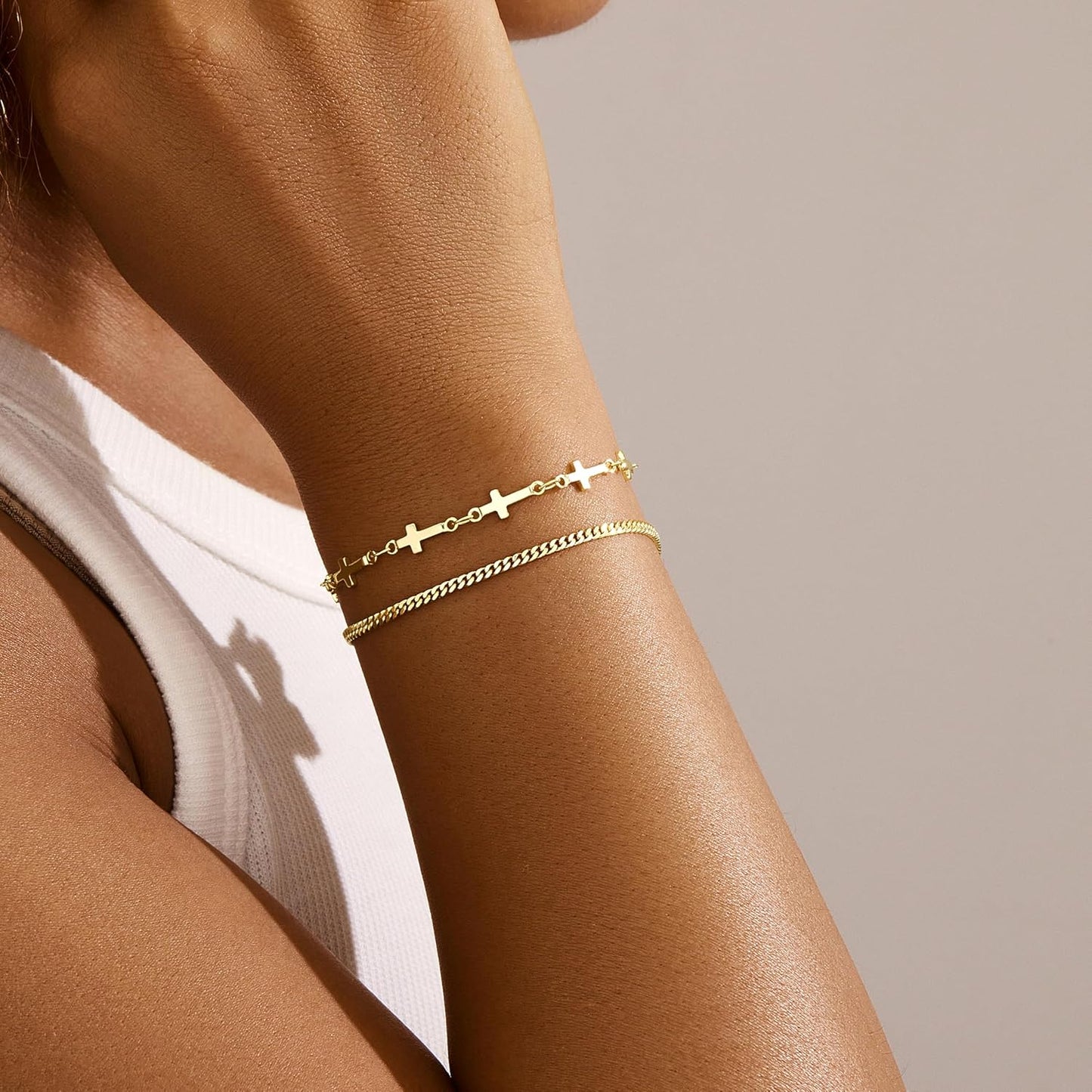 Gold Bracelets for Women,Dainty Bracelets, Gold Stack Silver Jewelry Gifts