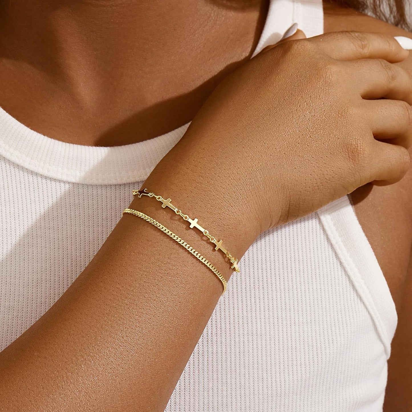 Gold Bracelets for Women,Dainty Bracelets, Gold Stack Silver Jewelry Gifts