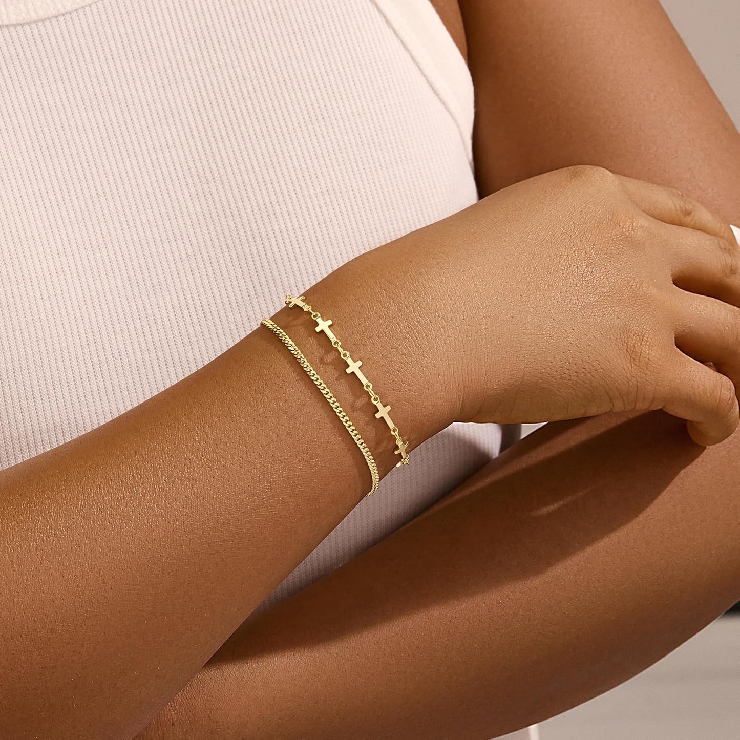 Gold Bracelets for Women,Dainty Bracelets, Gold Stack Silver Jewelry Gifts
