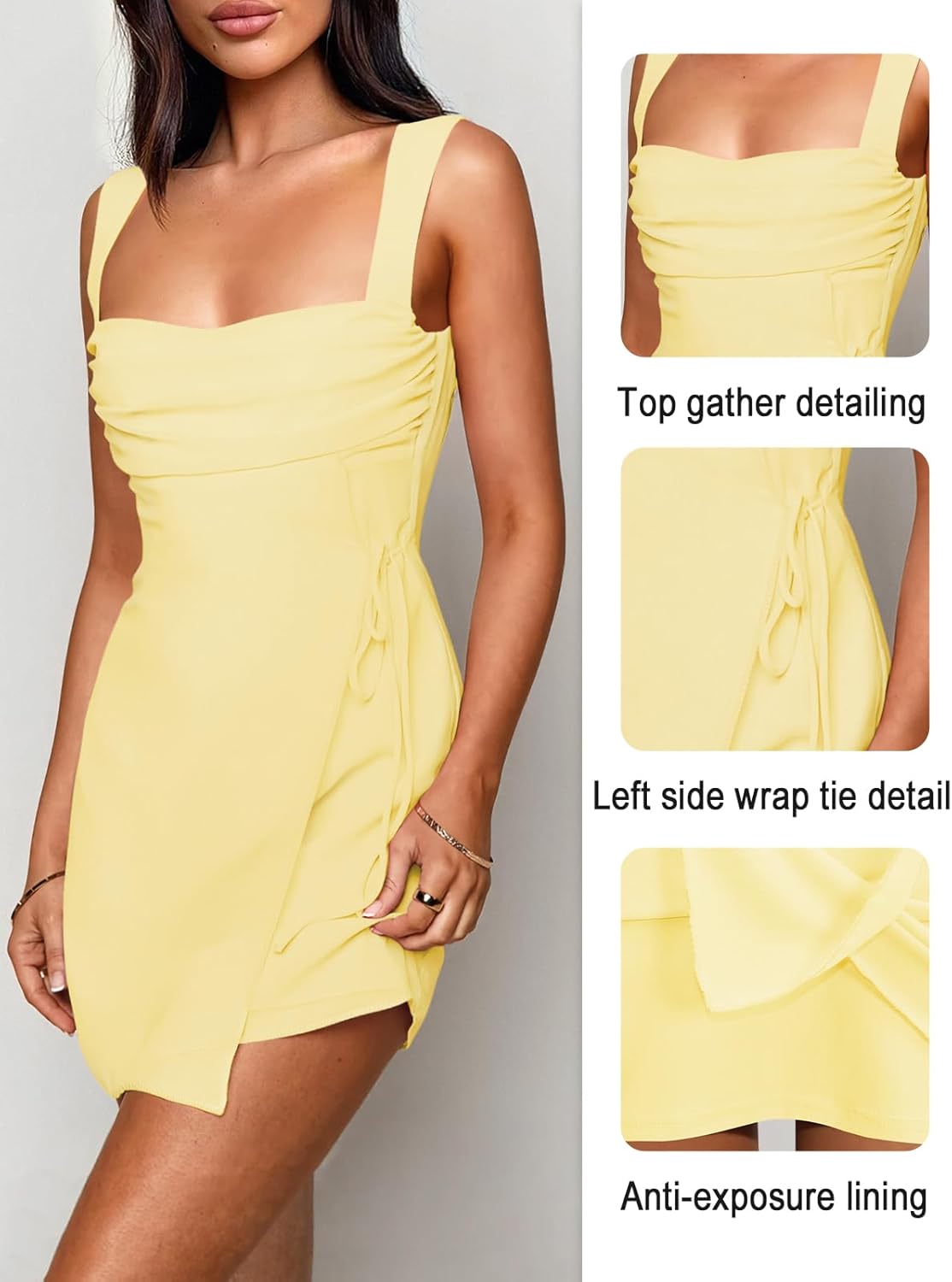 Women's Sexy Ruched Mesh Midi Short Dresses