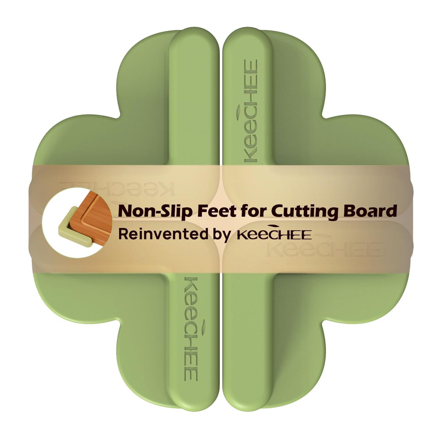 KeeCHEEยฎ Silicone Non-Slip Feet for Cutting board