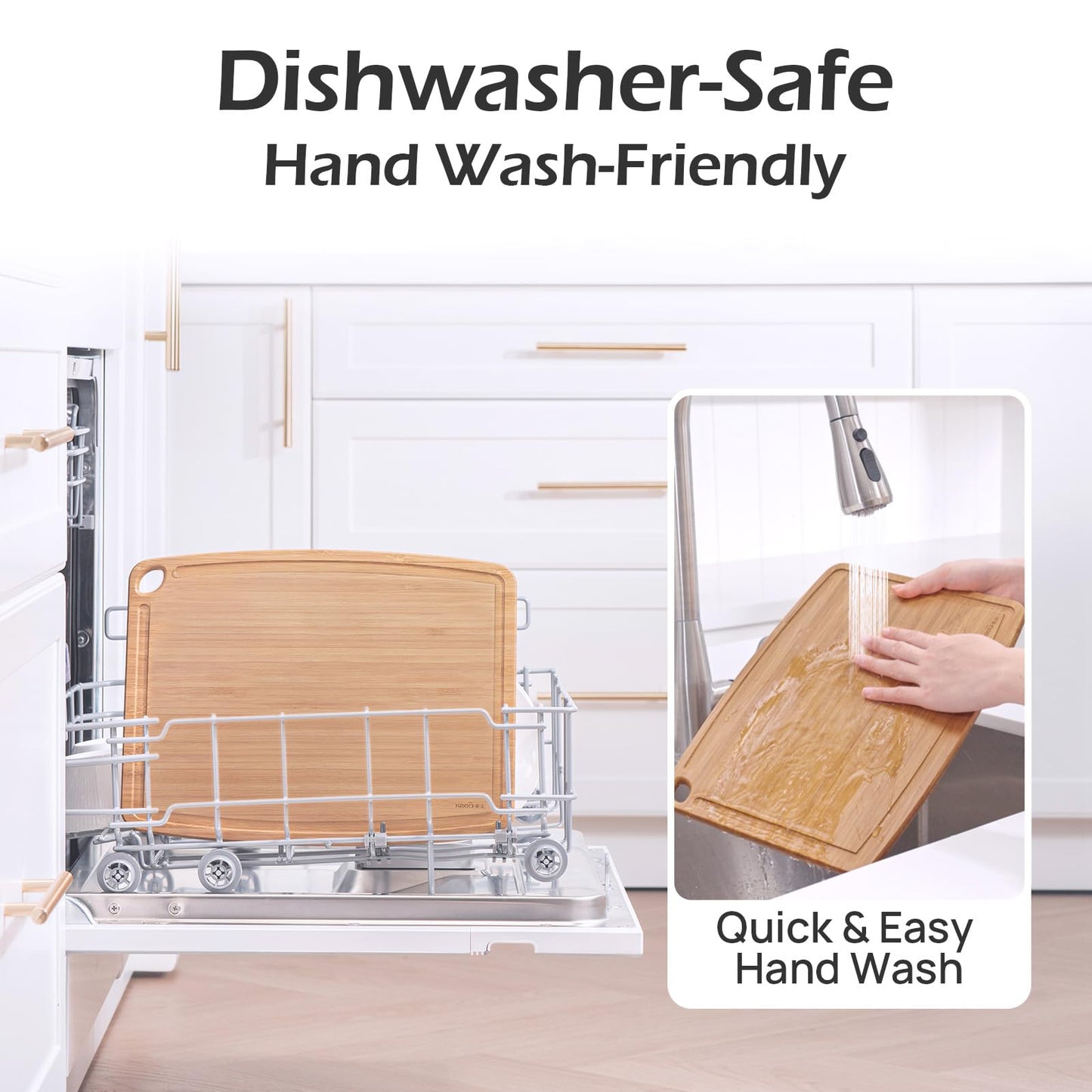 KeeCHEEยฎ Dishwasher Safe Bamboo Cutting Boards