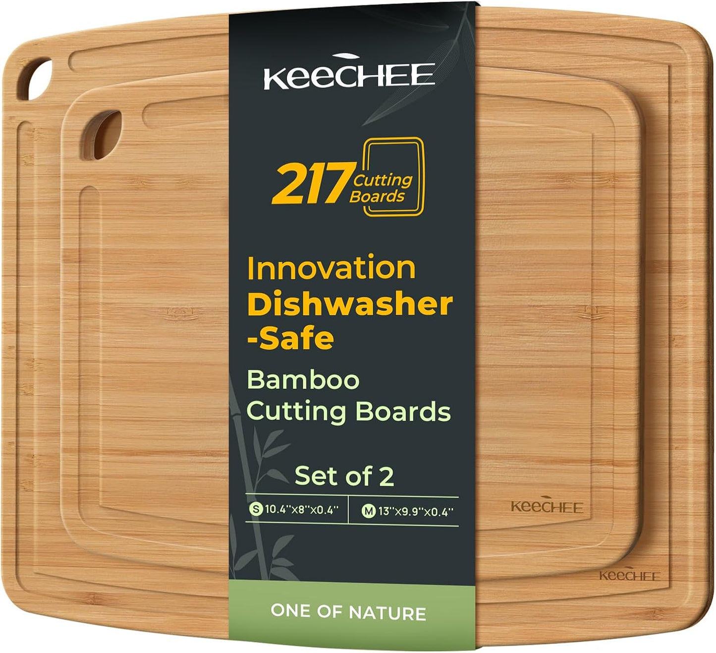 KeeCHEE® Dishwasher Safe Bamboo Cutting Boards