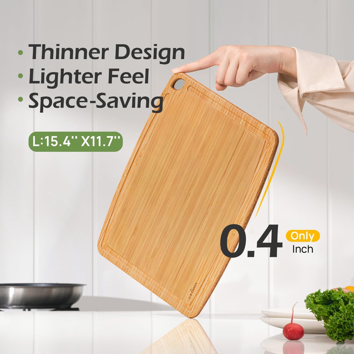 KeeCHEEยฎ Dishwasher Safe Bamboo Cutting Boards