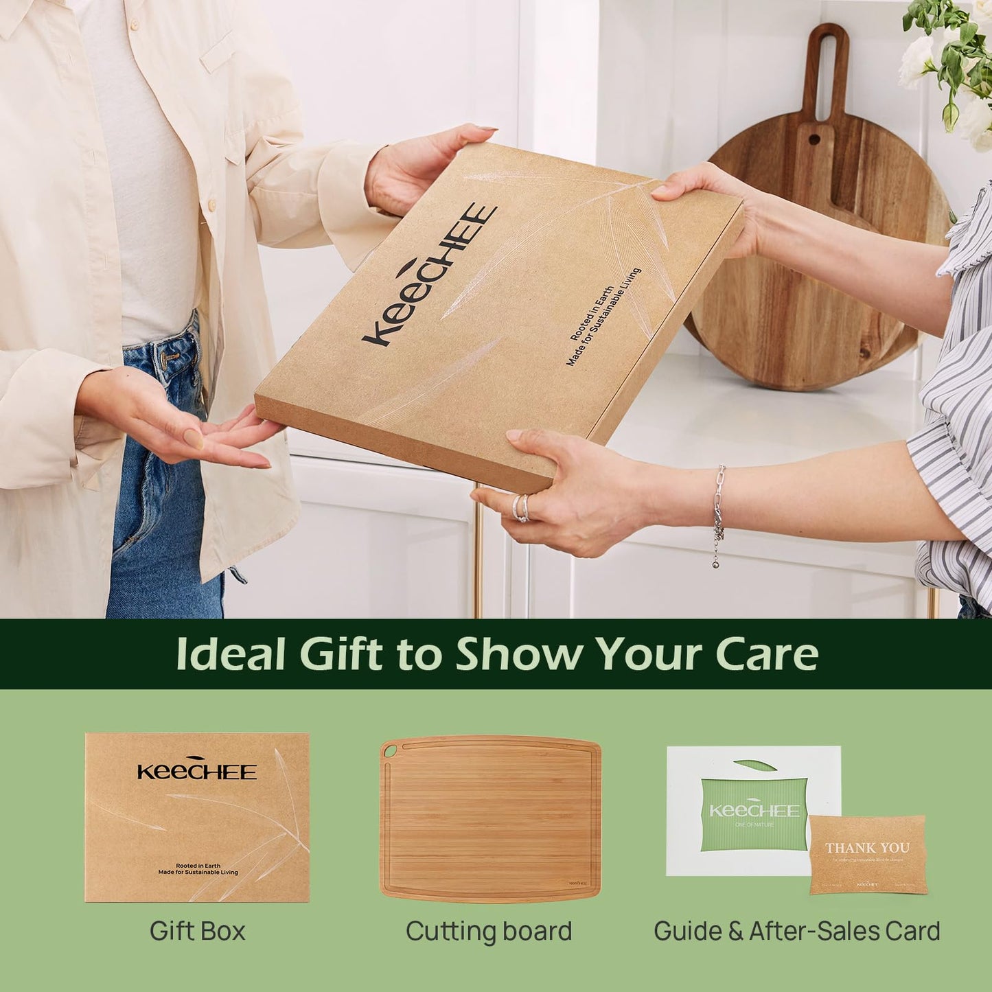 KeeCHEEยฎ Dishwasher Safe Bamboo Cutting Boards