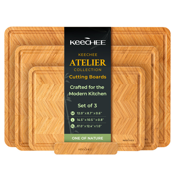 Atelier Collection Bamboo Cutting Board Gift Set of 3