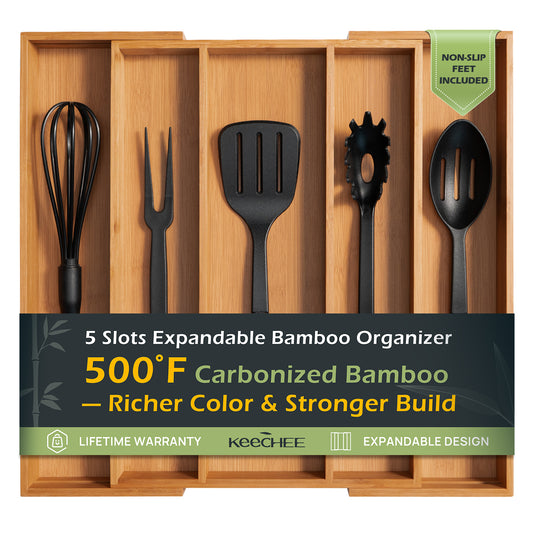 KeeCHEE® 5 Slots Expandable Silverware Organizer