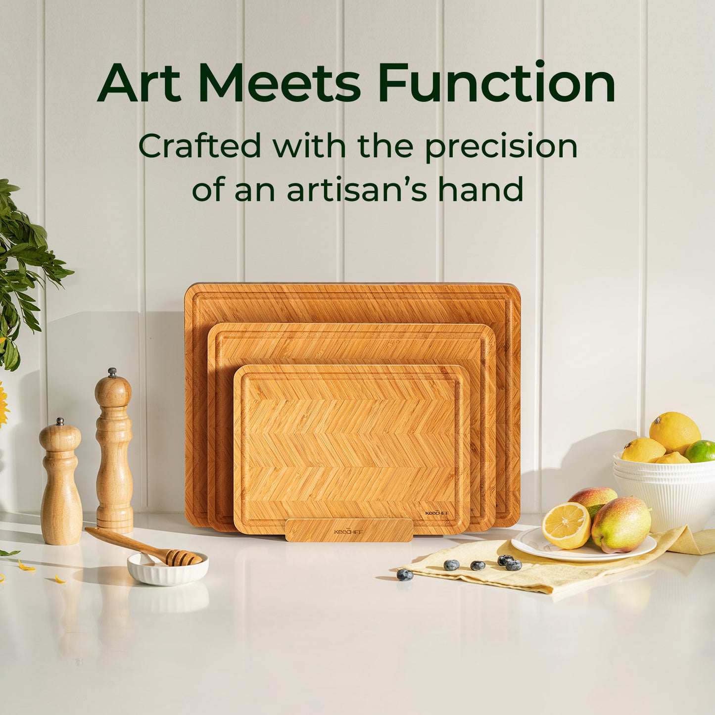 Atelier Collection Bamboo Cutting Board Gift Set of 3