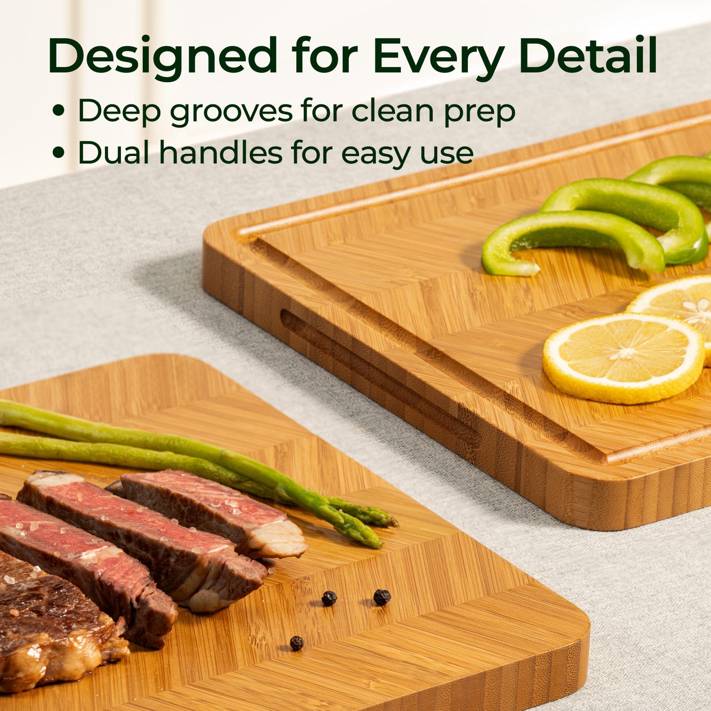 Atelier Collection Bamboo Cutting Board Gift Set of 3
