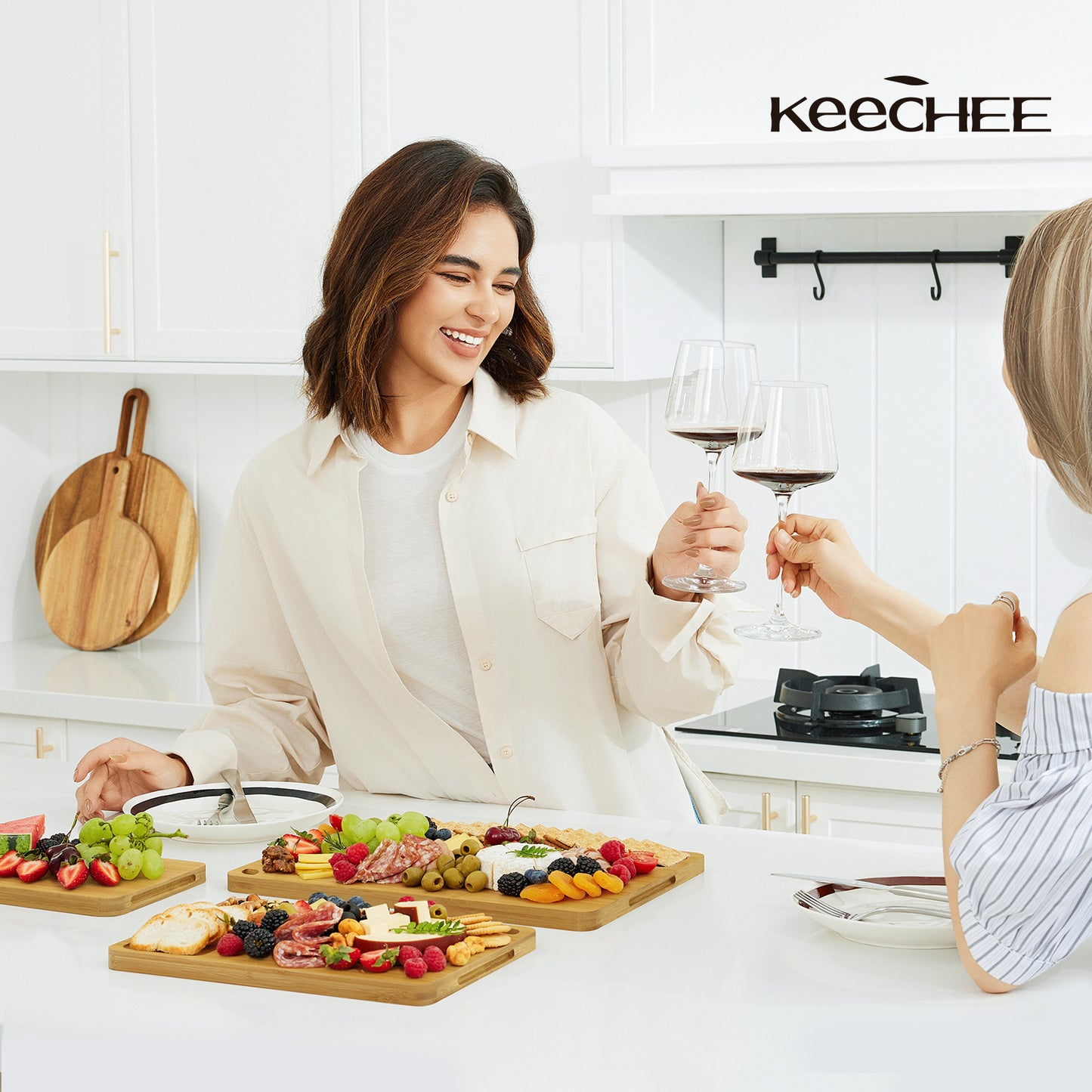 KeeCHEE® 3-Pcs Bamboo Cutting Board