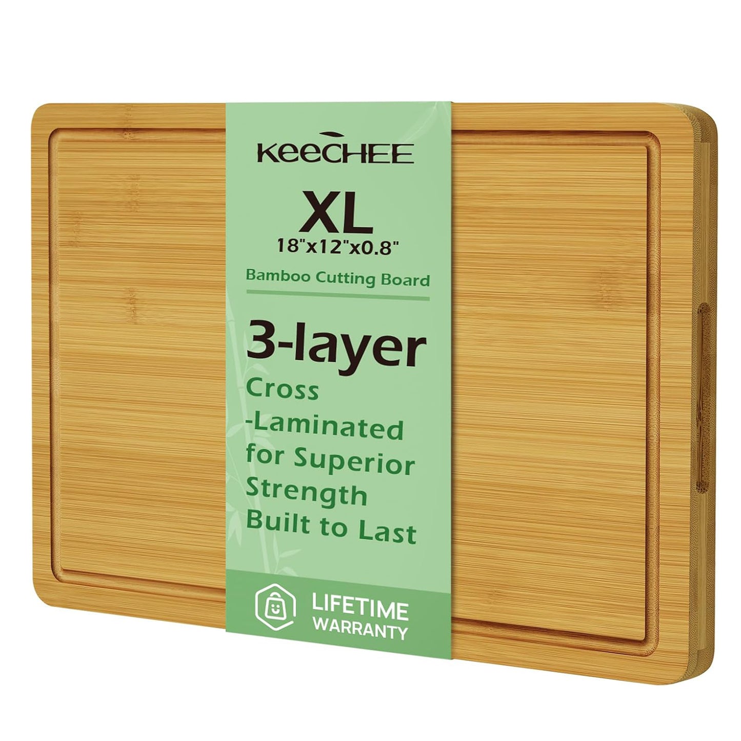 KeeCHEE® Extra Large Bamboo Cutting Board