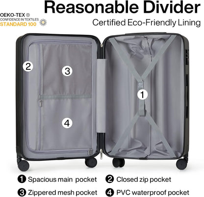 20 Inch Carry On Luggage 22x14x9 Airline Approved Lightweight Suitcases Luggage Bag