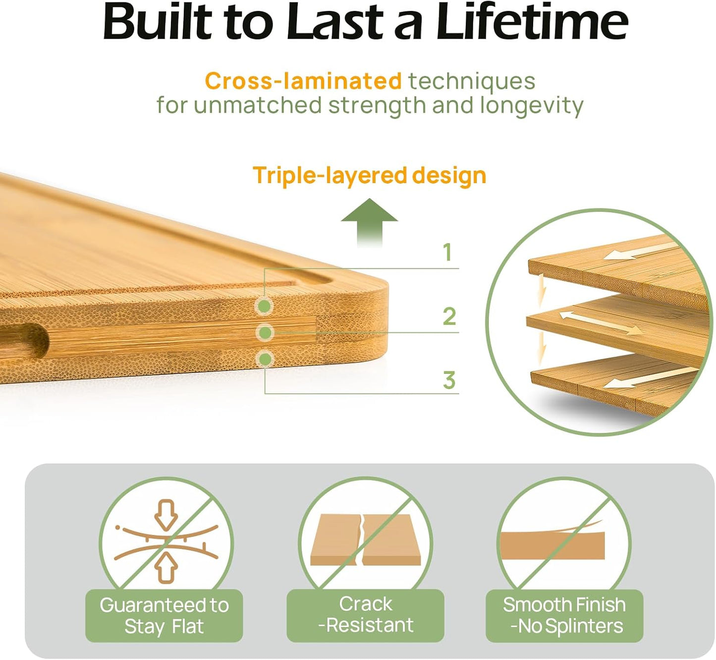 KeeCHEE® Extra Large Bamboo Cutting Board