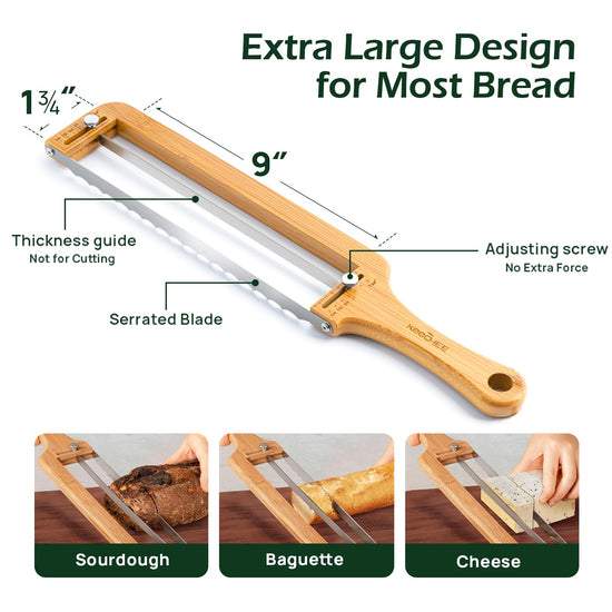 KeeCHEE® verstellbarer Brotschneider für hausgemachtes Brot