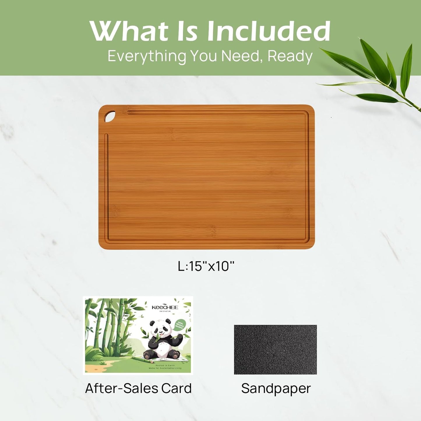 KeeCHEE® Extra Large Bamboo Cutting Board