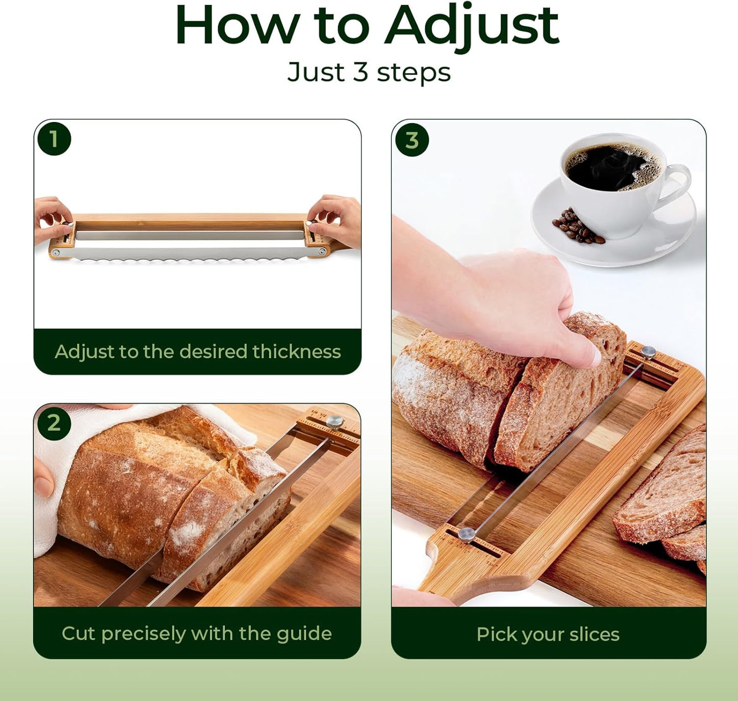 KeeCHEE® Adjustable Bread Slicer for Homemade Bread