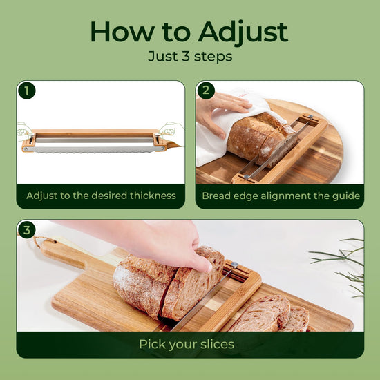 KeeCHEE® verstellbarer Brotschneider für hausgemachtes Brot