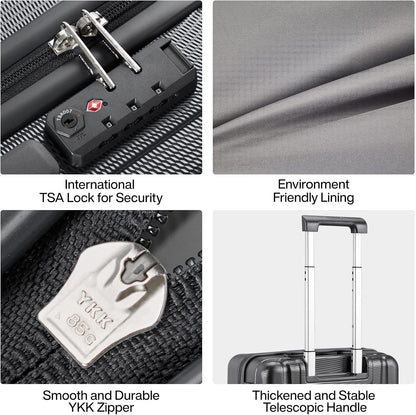 20 Inch Carry On Luggage 22x14x9 Airline Approved Lightweight Suitcases Luggage Bag