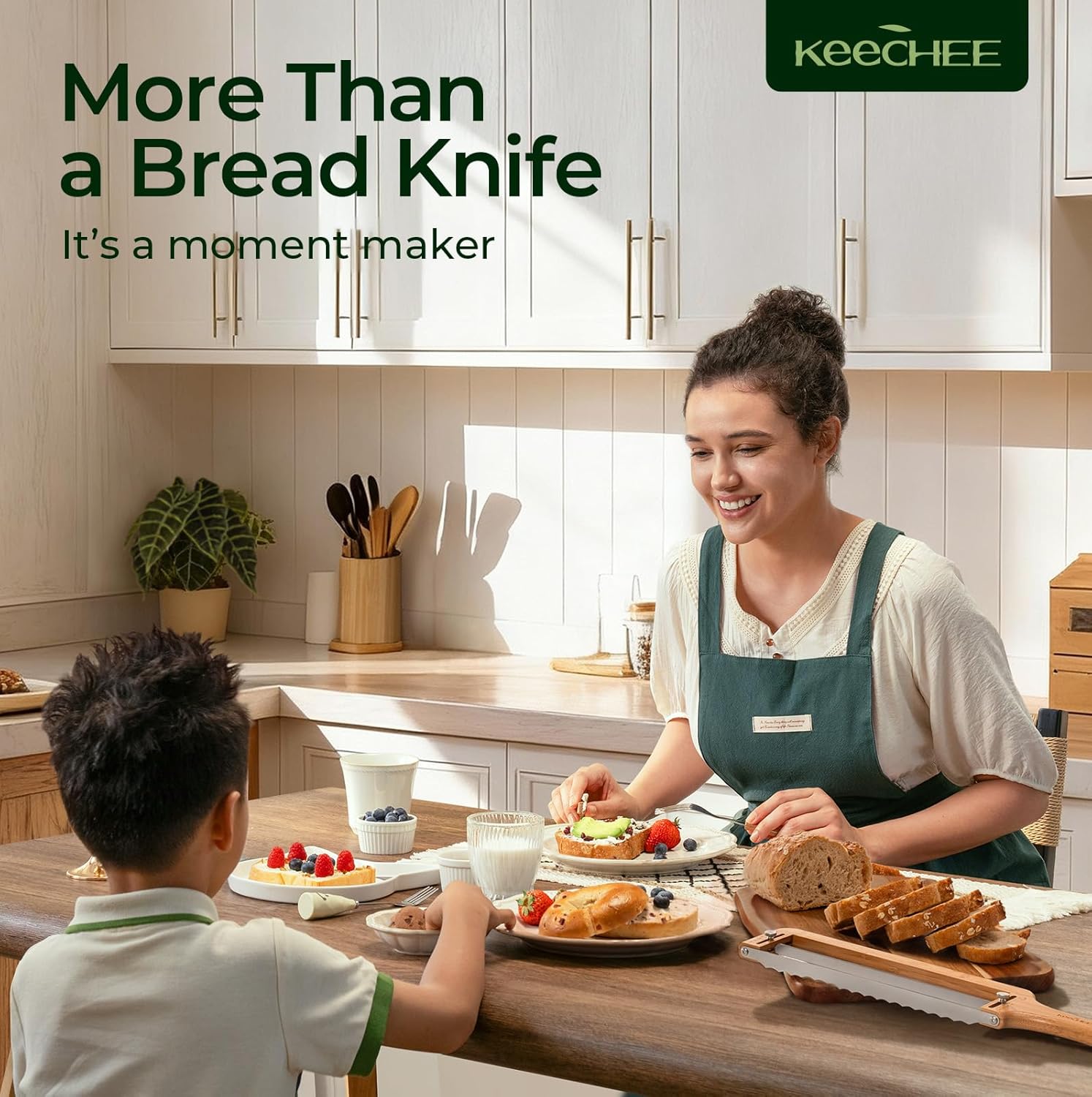 KeeCHEE® Adjustable Bread Slicer for Homemade Bread