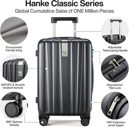 20 Inch Carry On Luggage 22x14x9 Airline Approved Lightweight Suitcases Luggage Bag