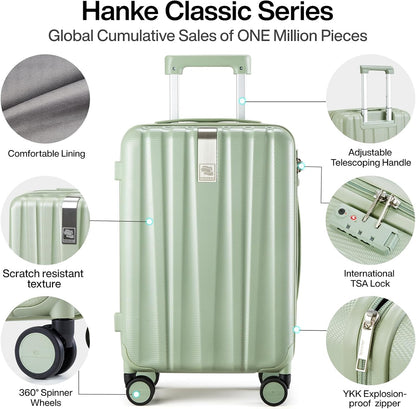 20 Inch Carry On Luggage 22x14x9 Rolling Suitcase Travel Luggage Bag