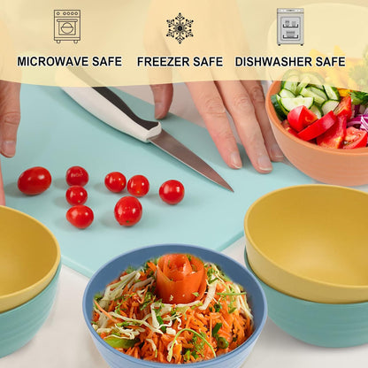 8 PCS Unbreakable Cereal Bowl 26 OZ,Microwave and Dishwasher Safe Bowls