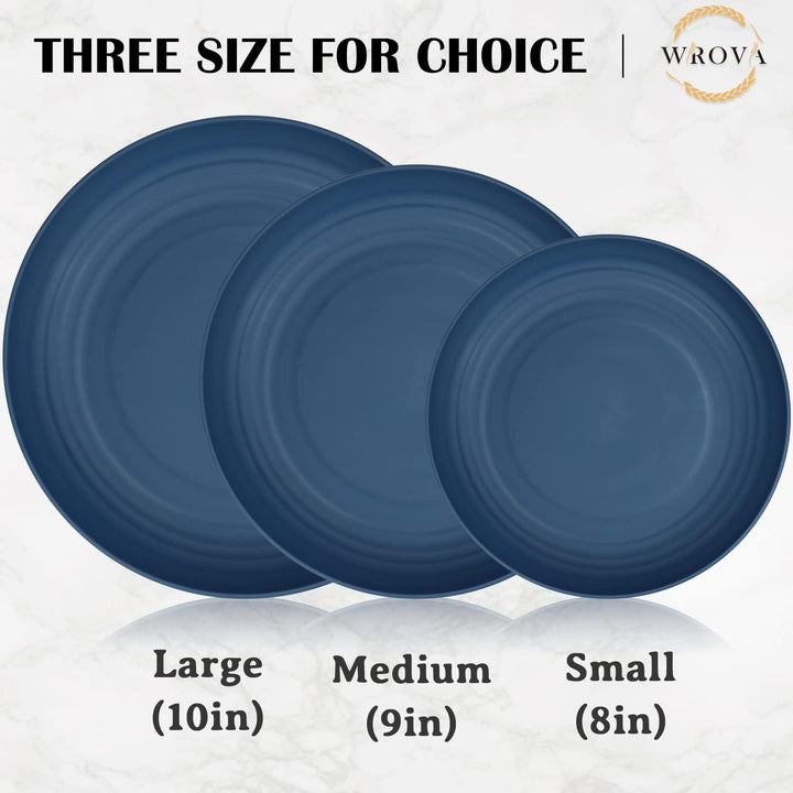 10 Inch Unbreakable Dinner Plates Set of 8 - Dishwasher & Microwave Safe