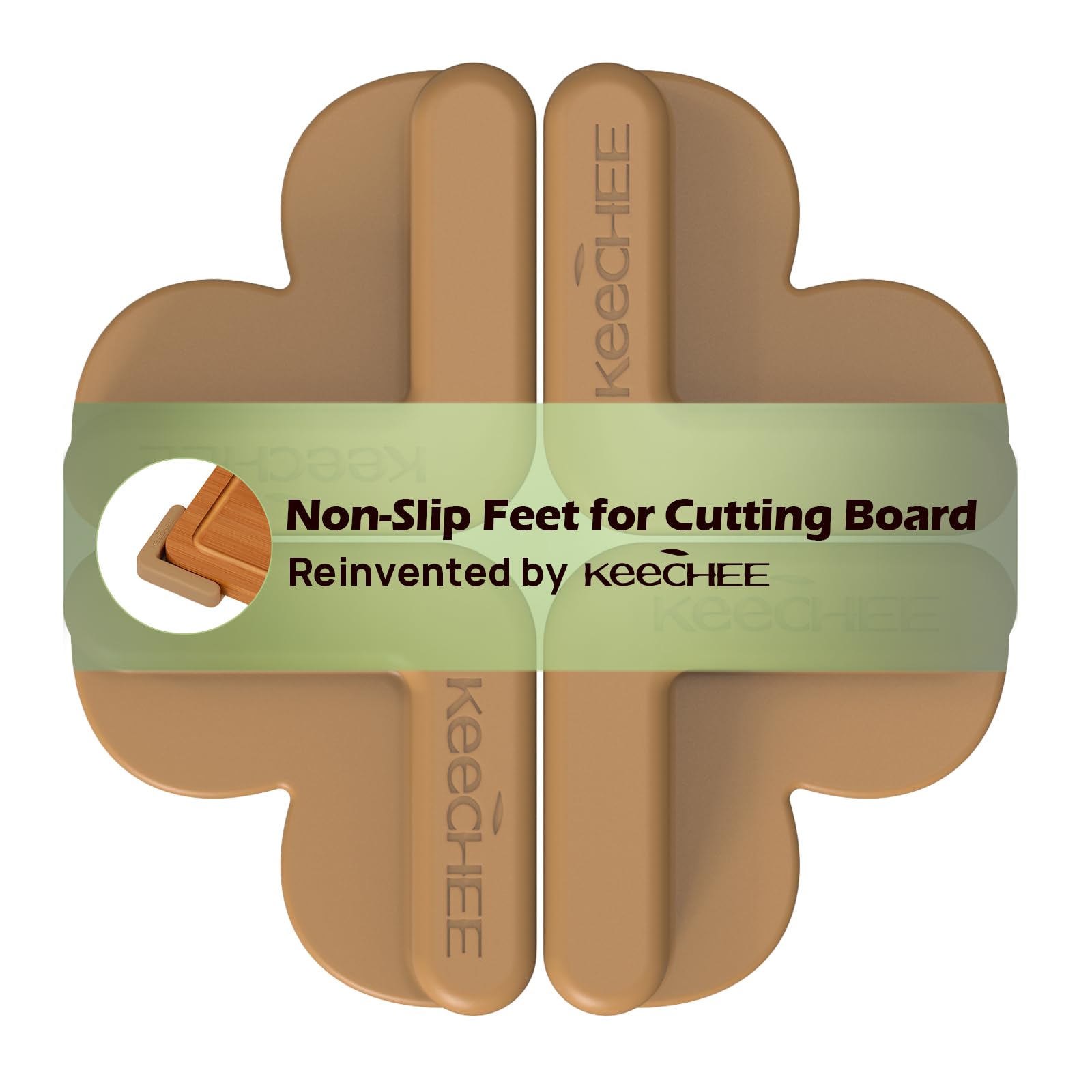 KeeCHEE® Silikon-Anti-Rutsch-Füße für Schneidebrett
