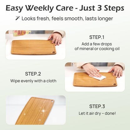 KeeCHEE® Dishwasher Safe Bamboo Cutting Boards