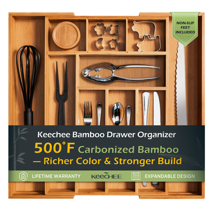 KeeCHEE® 8-10 Fächer erweiterbarer Besteckorganizer