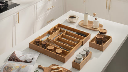 KeeCHEE® 8-10 Fächer erweiterbarer Besteckorganizer